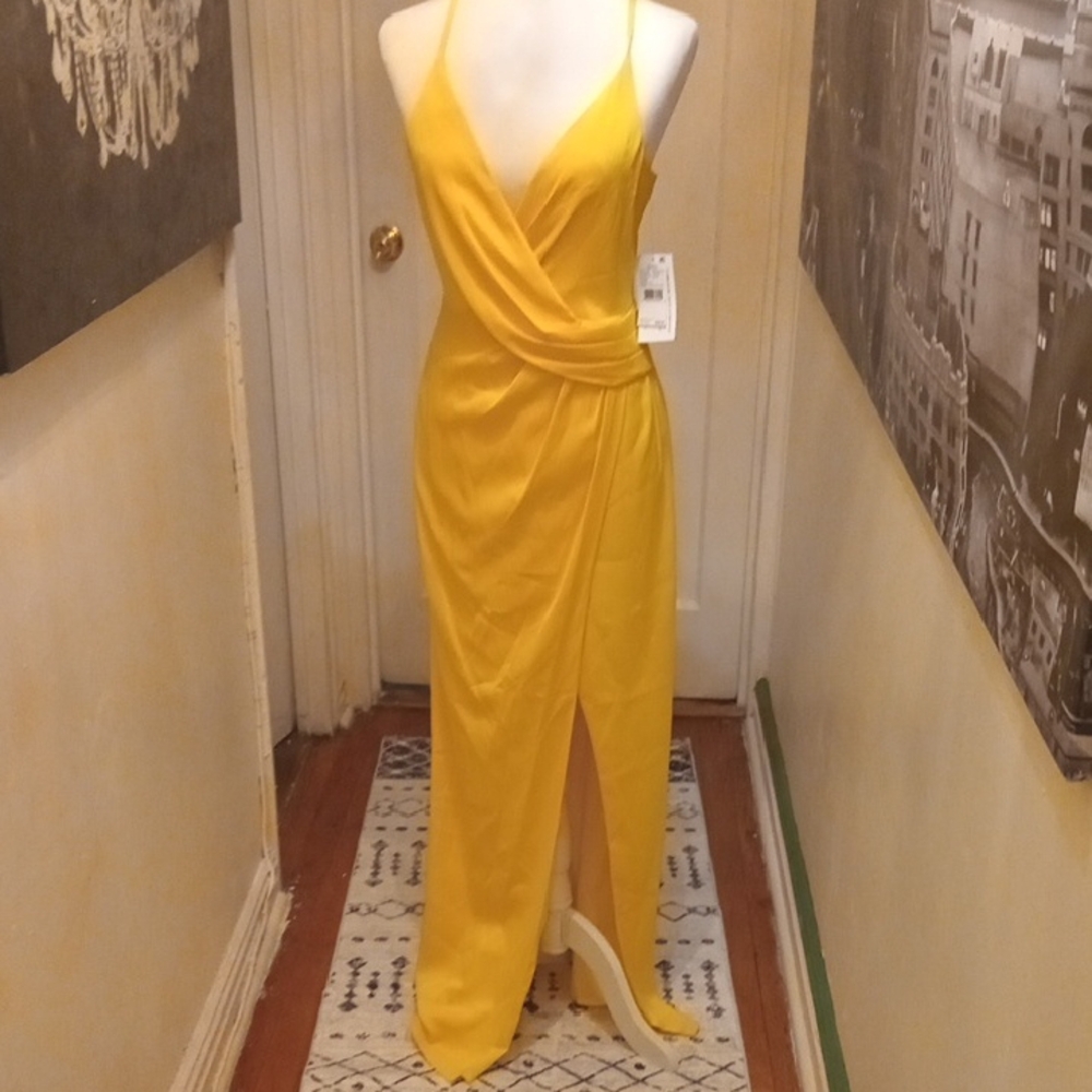 Aidan Mattox Vibrant Yellow Gown